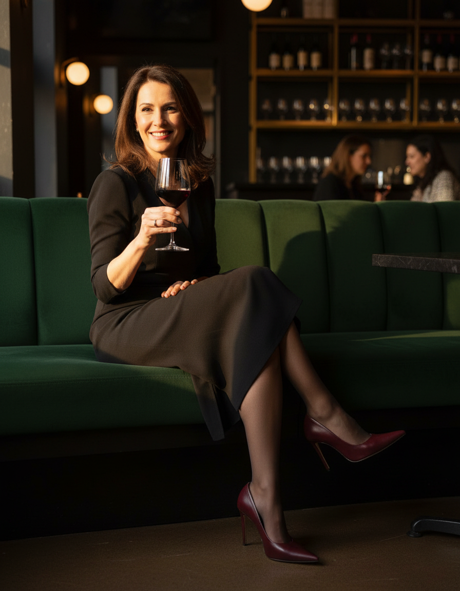 Isotta Wine Leather Pumps