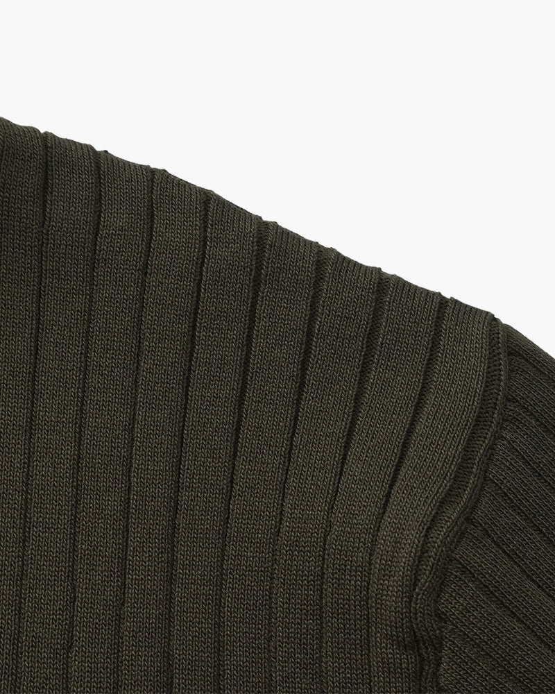Frederick | Ribbed Knit Polo Shirt