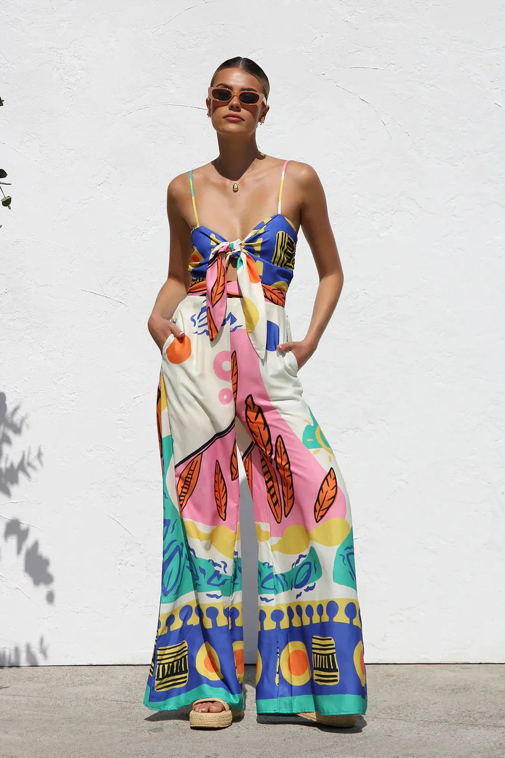 Eleanor | Abstract Print Occasion One-Piece Dress