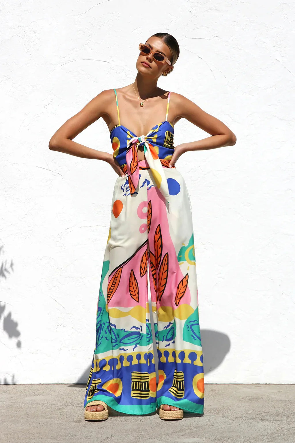 Eleanor | Abstract Print Occasion One-Piece Dress