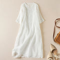 Camille | Embroidered Garden Midi Dress