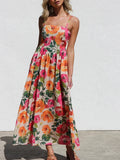 Cecilia | Floral Backless Slip Maxi Dress