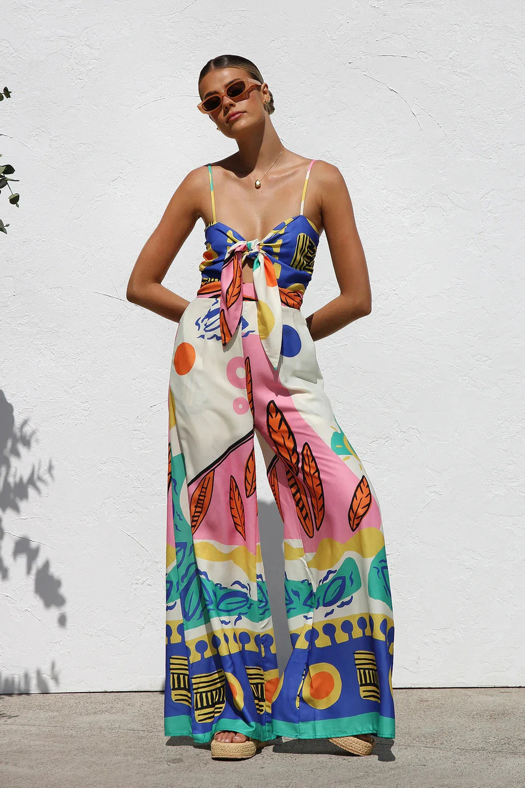 Eleanor | Abstract Print Occasion One-Piece Dress