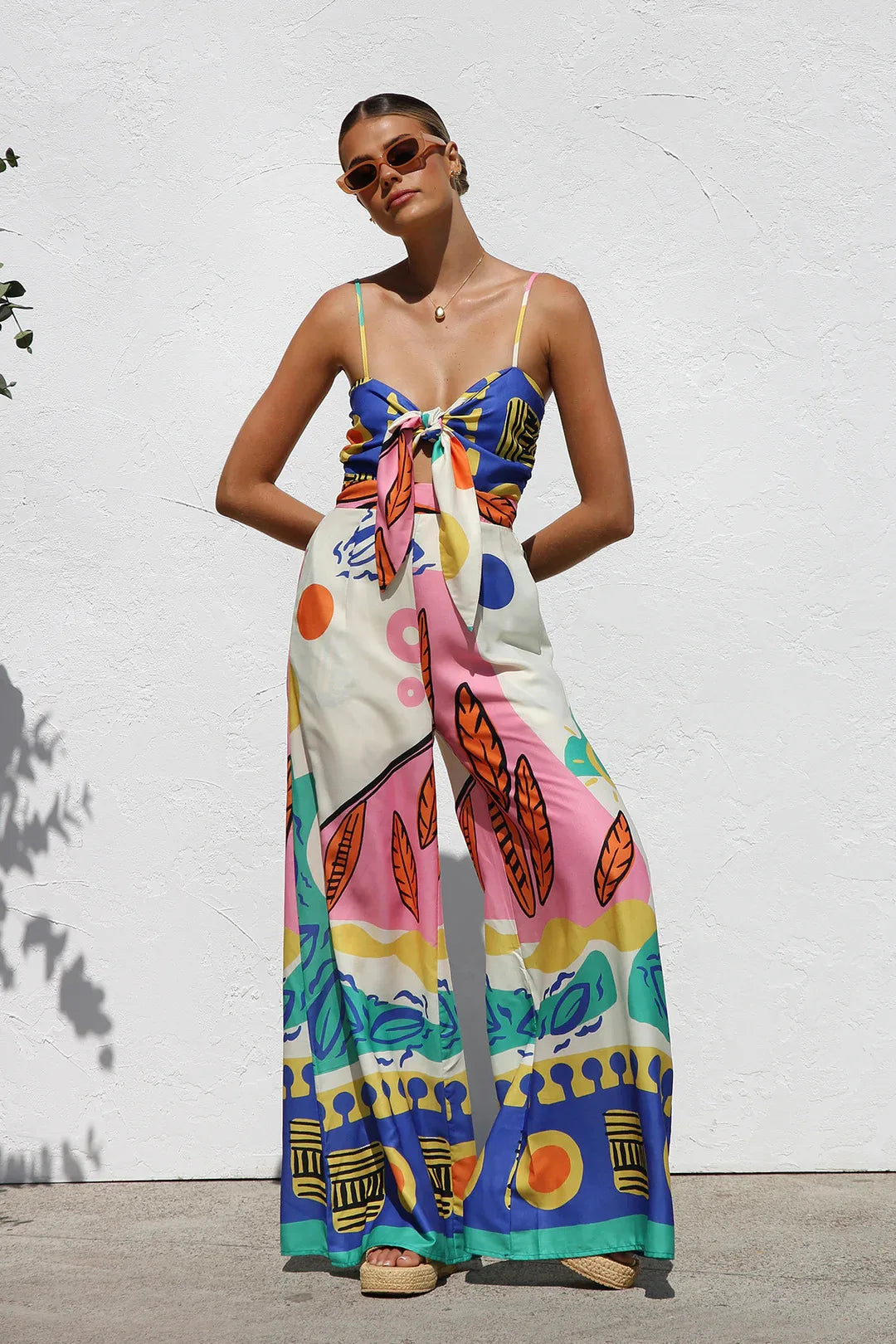 Eleanor | Abstract Print Occasion One-Piece Dress