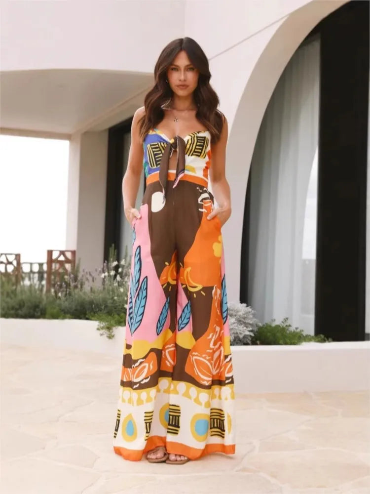 Eleanor | Abstract Print Occasion One-Piece Dress