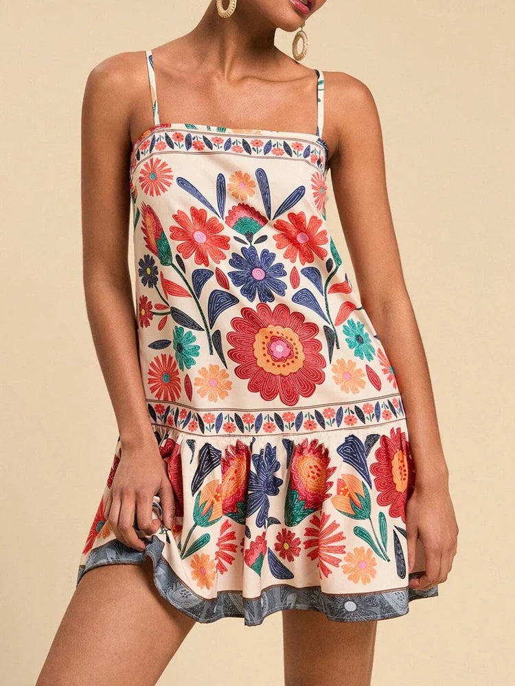 Mette | Floral Print Midi Dress