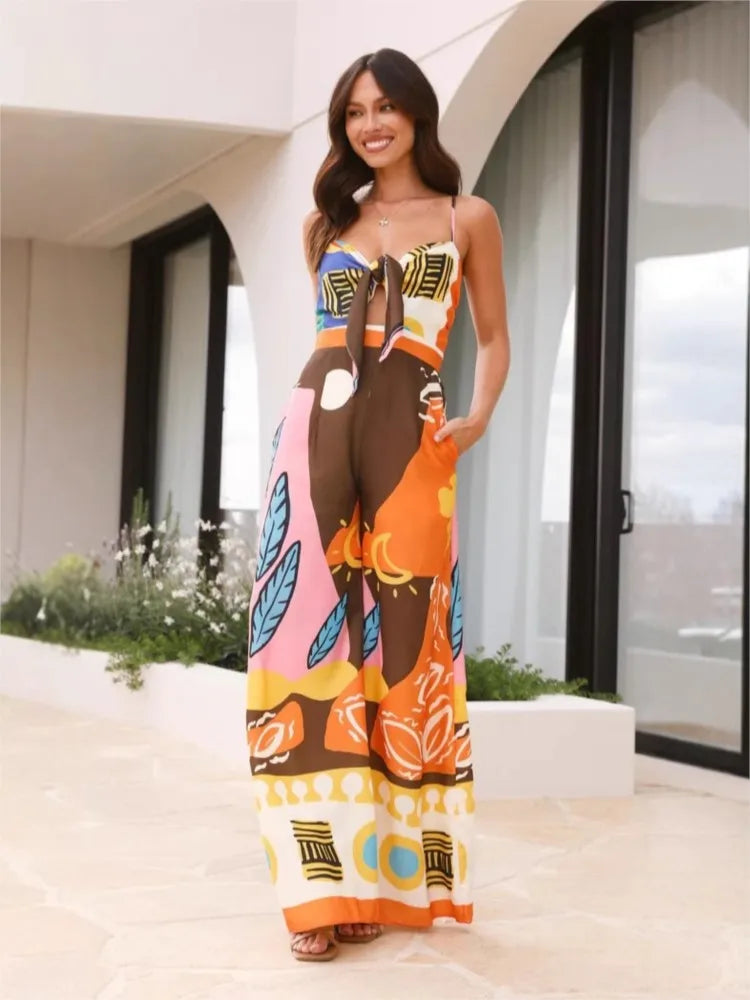 Eleanor | Abstract Print Occasion One-Piece Dress
