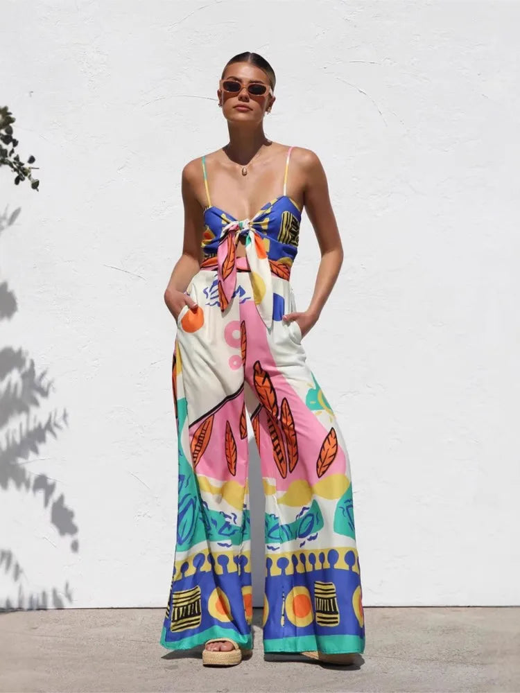 Eleanor | Abstract Print Occasion One-Piece Dress