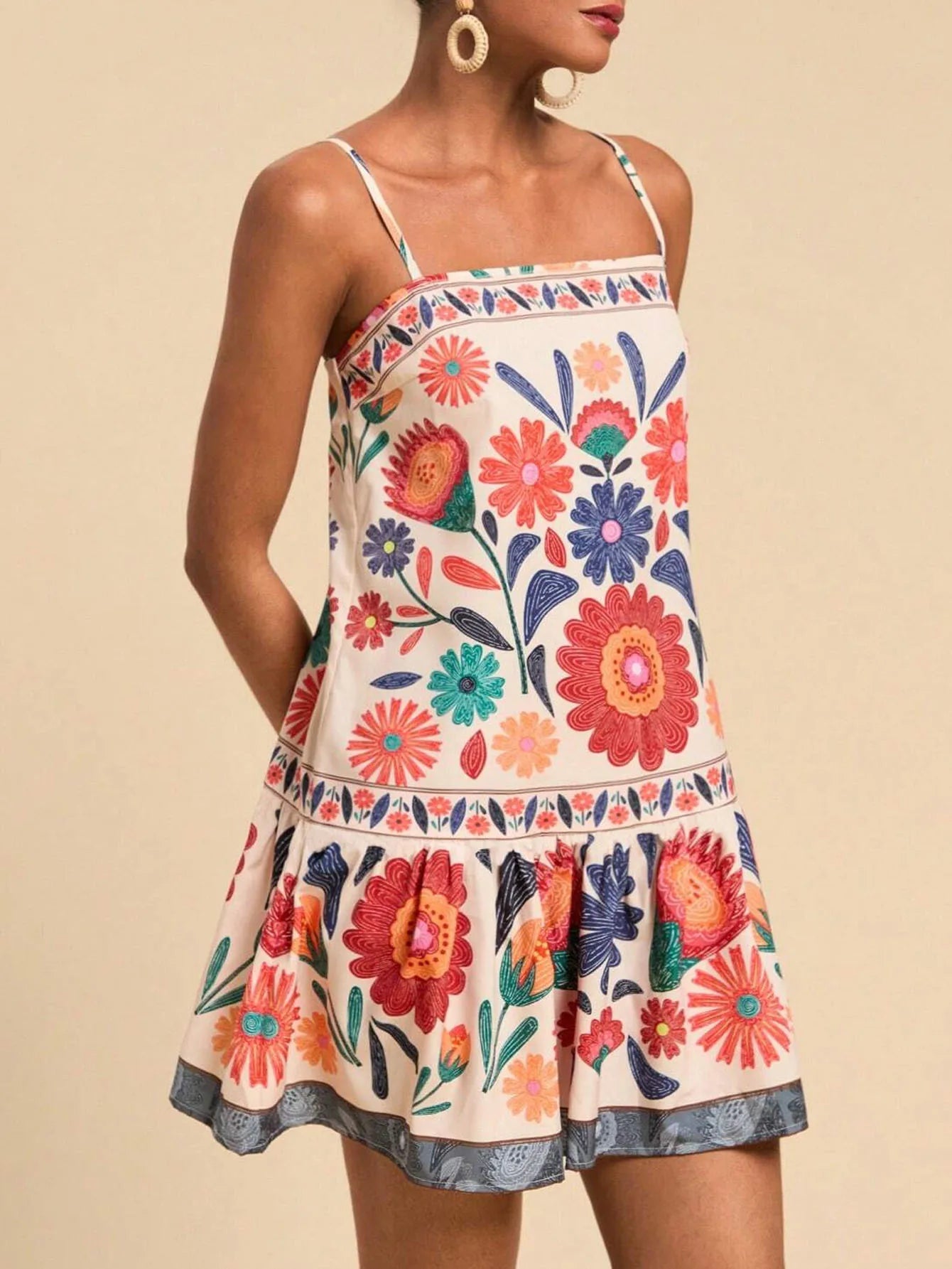 Mette | Floral Print Midi Dress