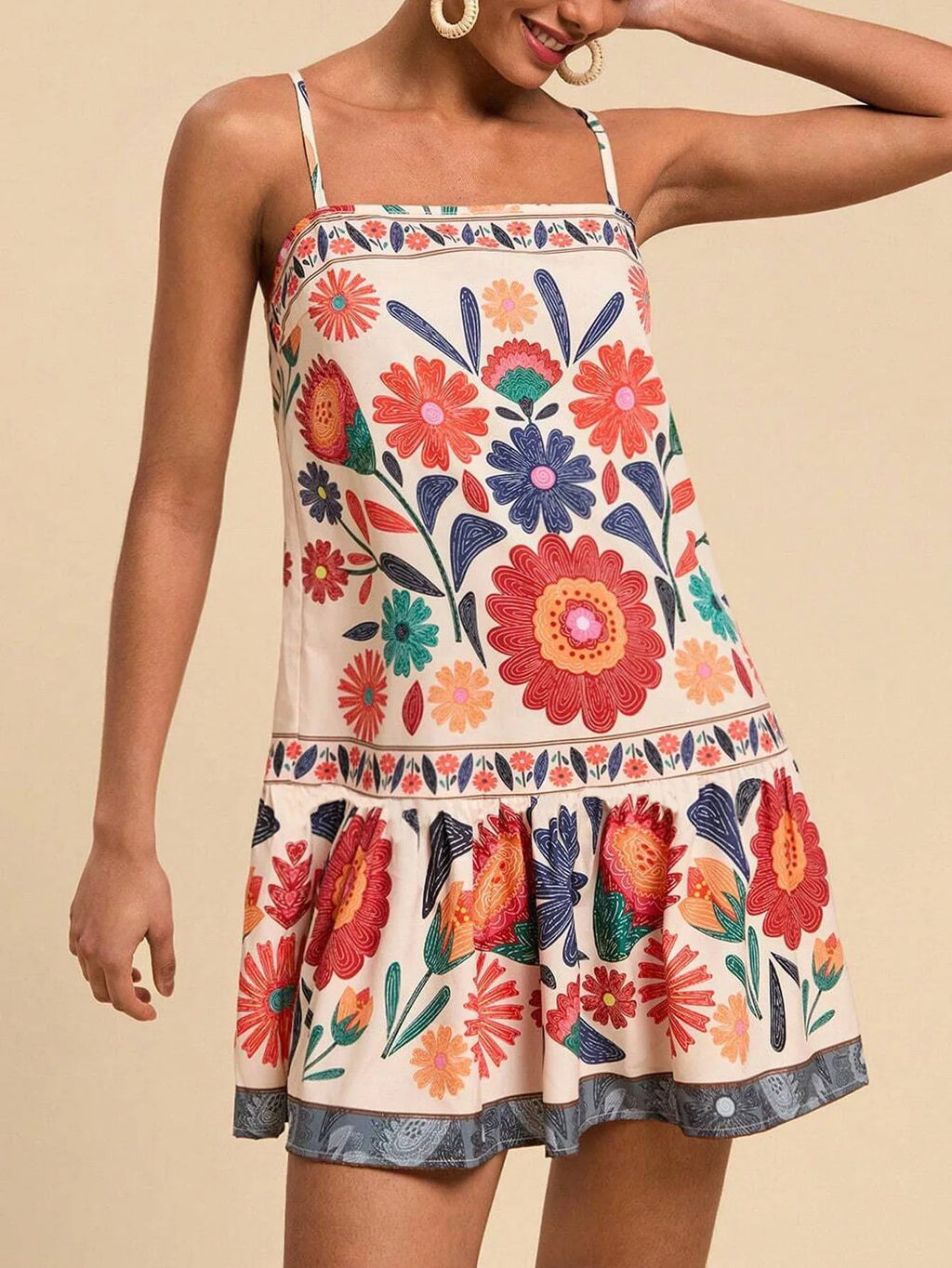 Mette | Floral Print Midi Dress