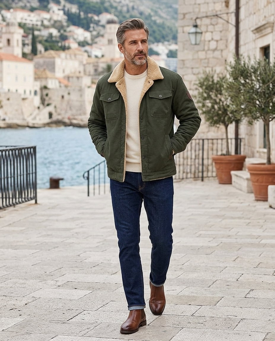 Oliver | Men's Warm Sherpa-Lined Winter Jacket