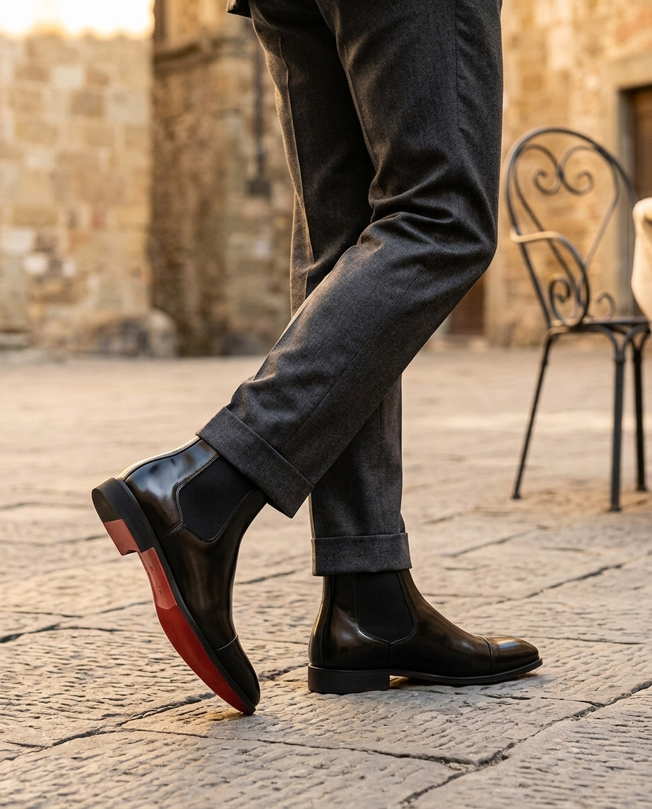 Daniel | Men's Elegant Leather Slip On Boots
