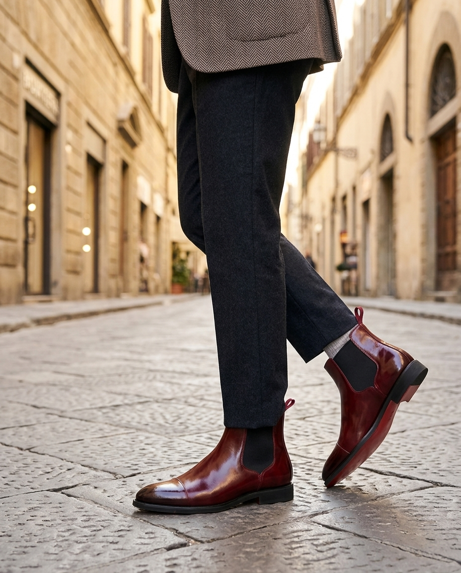 Daniel | Men's Elegant Leather Slip On Boots