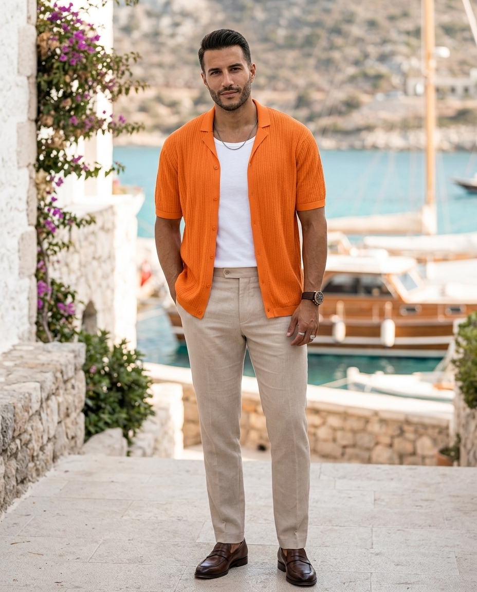 Brandon | Men Casual Short Sleeve Button Shirt
