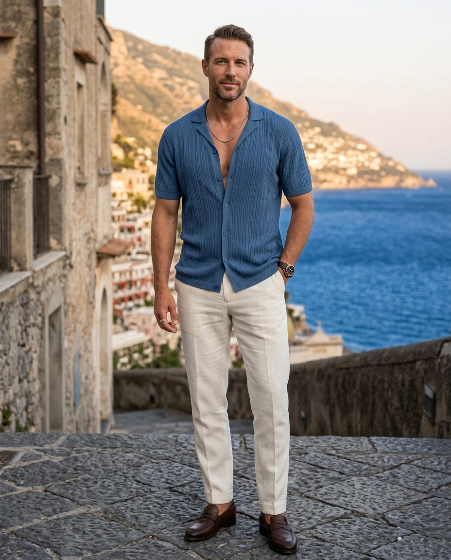 Brandon | Men Casual Short Sleeve Button Shirt