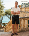 Jamie | Men's Pleated Tailored Shorts Side Buckles