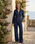 Marguerite | Women's Wide-Leg Denim Jumpsuit with Front Zip