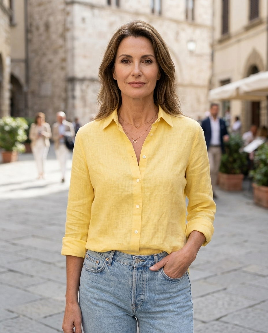 Katarina | Women's Bird Print Button-Down Blouse