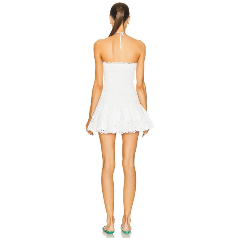 Madeline | Smocked Strapless Tiered Mini Dress