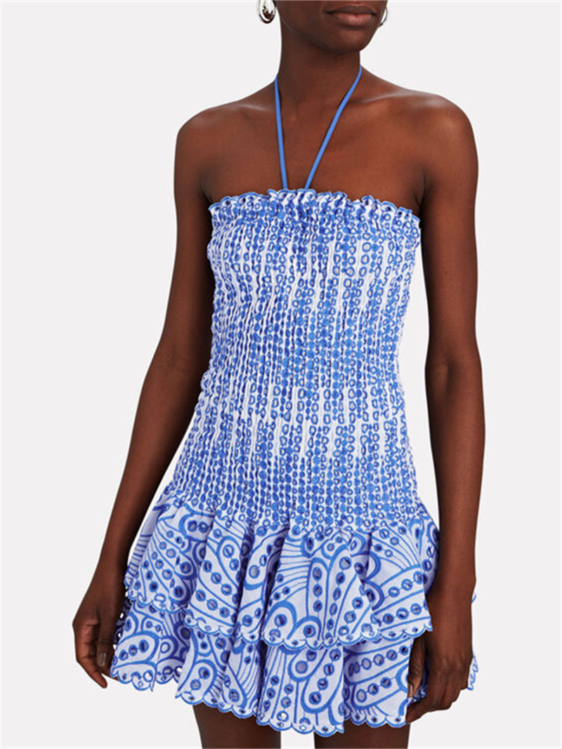 Madeline | Smocked Strapless Tiered Mini Dress