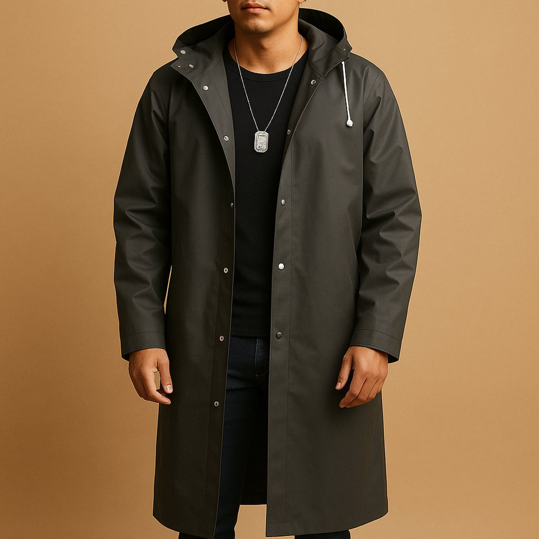 Elara | Women's Waterproof Hooded Long Rain Jacket