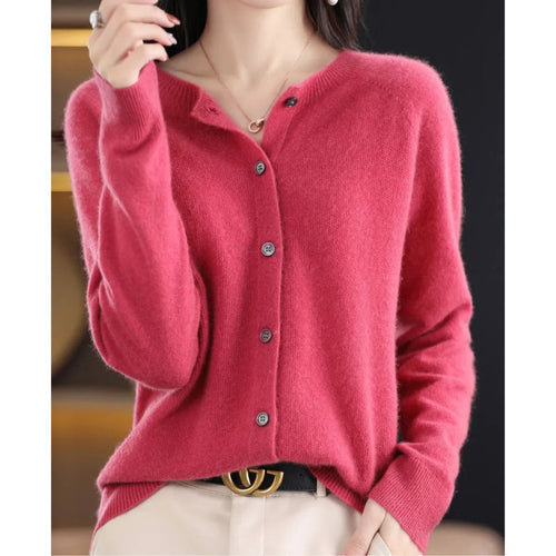 Evelyn | Women's Merino Wool Button-Front Cardigan